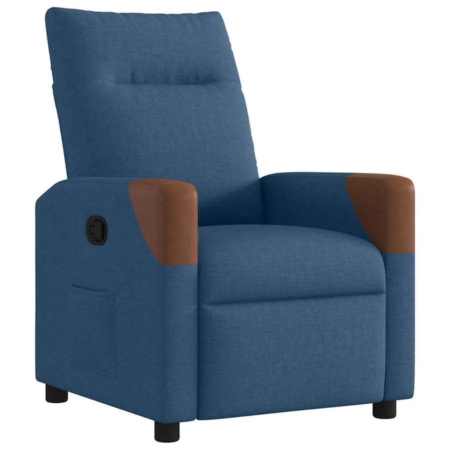 Fauteuil inclinable Bleu Tissu - 2