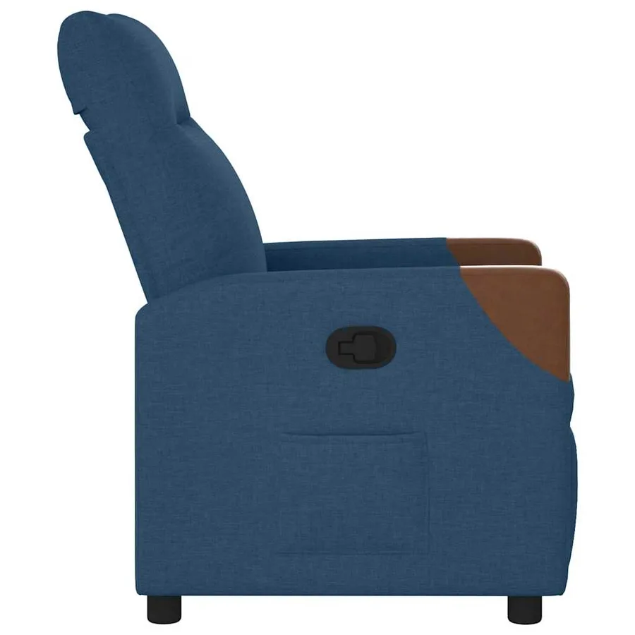 Fauteuil inclinable Bleu Tissu - 4