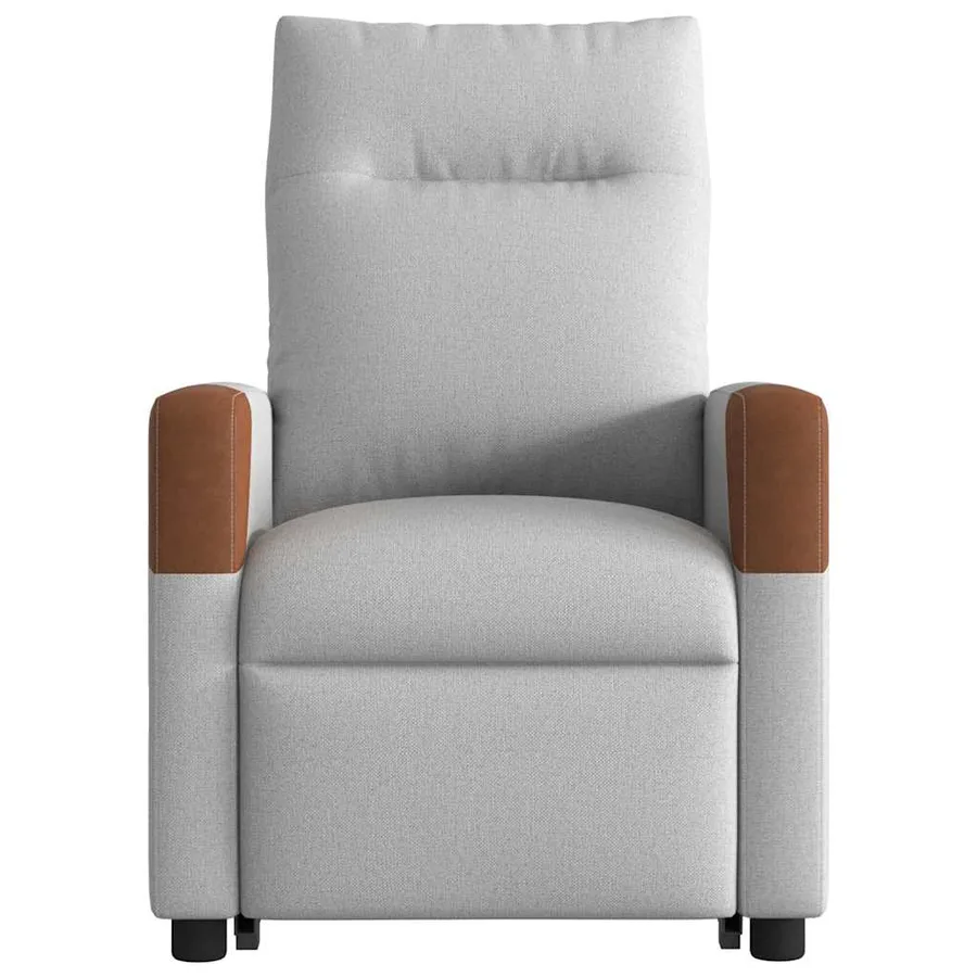 Fauteuil de massage inclinable gris nuage tissu - 5