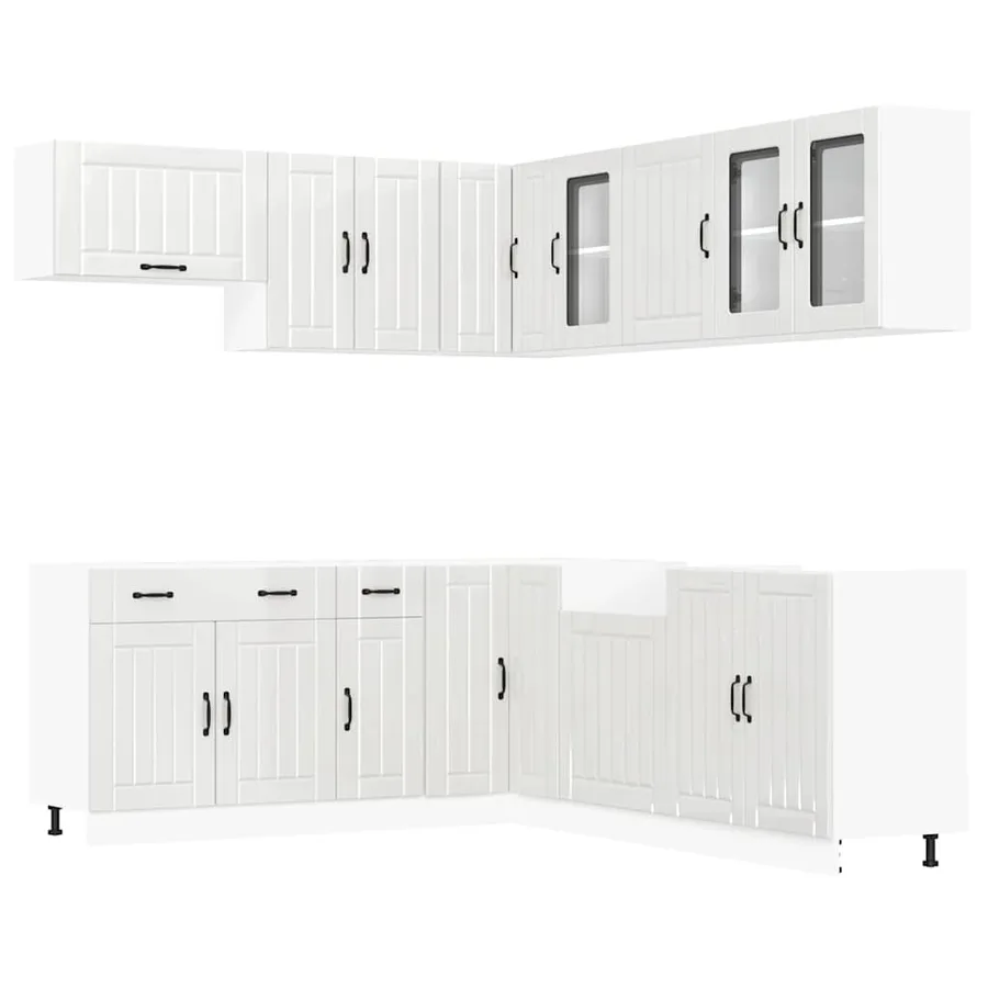 Ensemble d'armoires de cuisine 11 pcs Lucca bois d'ingénierie - 2