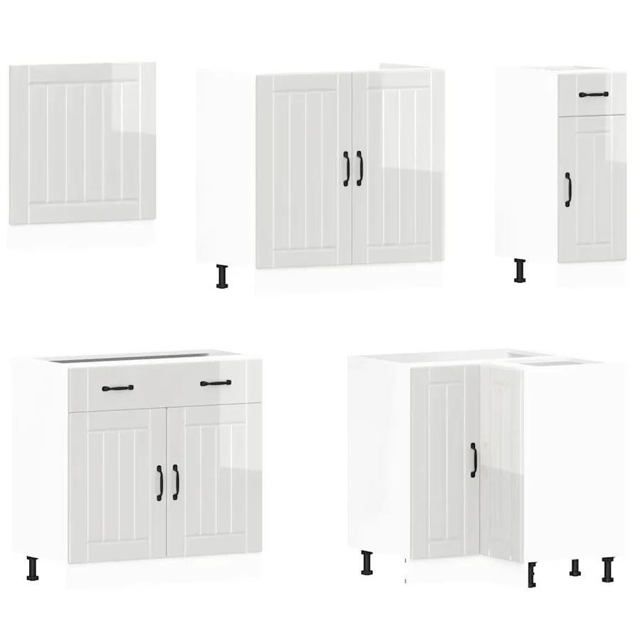 Ensemble d'armoires de cuisine 11 pcs Lucca bois d'ingénierie - 4