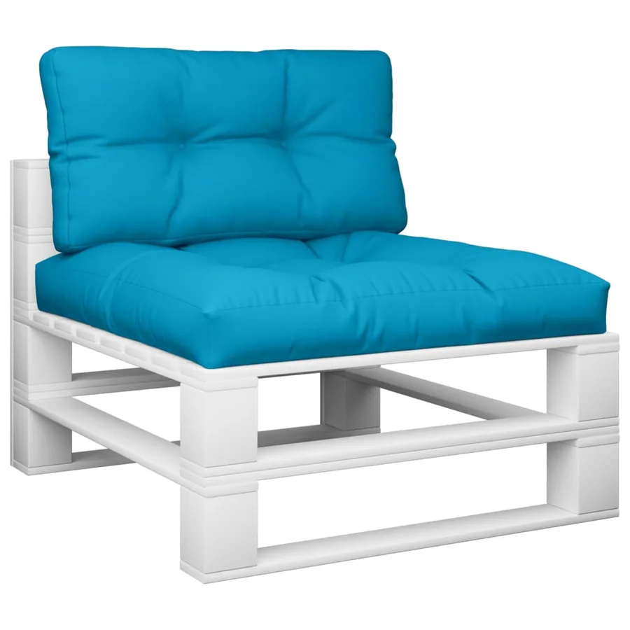 Coussins de palette lot de 2 bleu clair tissu - 3