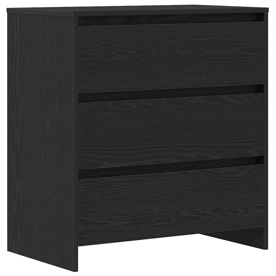 Buffet en chêne noir 70 x 41 x 75 cm bois d'ingénierie - 2