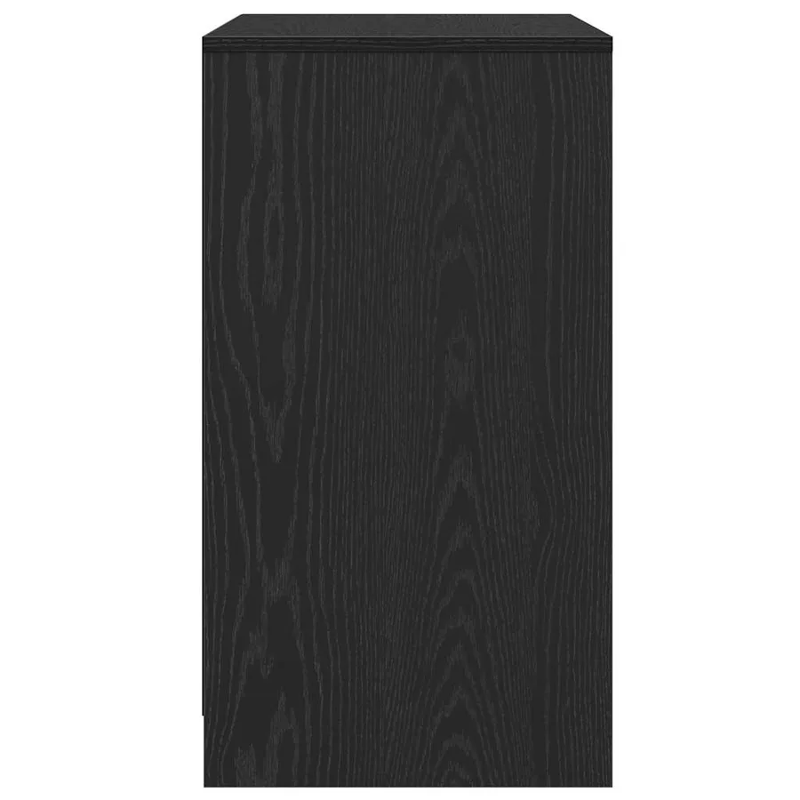 Buffet en chêne noir 70 x 41 x 75 cm bois d'ingénierie - 7