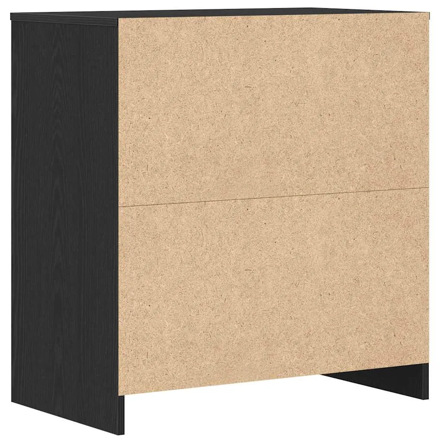 Buffet en chêne noir 70 x 41 x 75 cm bois d'ingénierie - 8