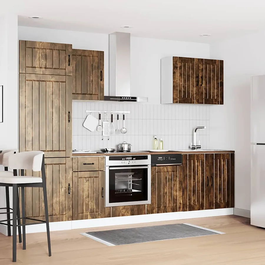 Ensemble d'armoires de cuisine 7 pcs Lucca bois d'ingénierie - 3