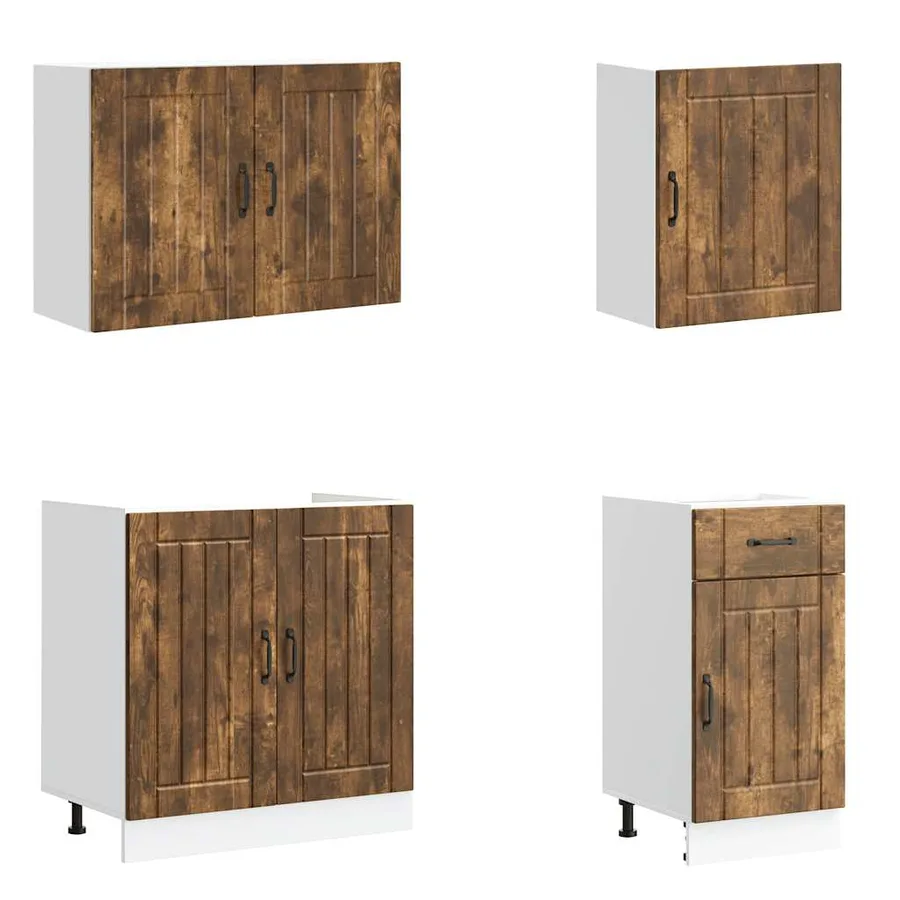Ensemble d'armoires de cuisine 7 pcs Lucca bois d'ingénierie - 4