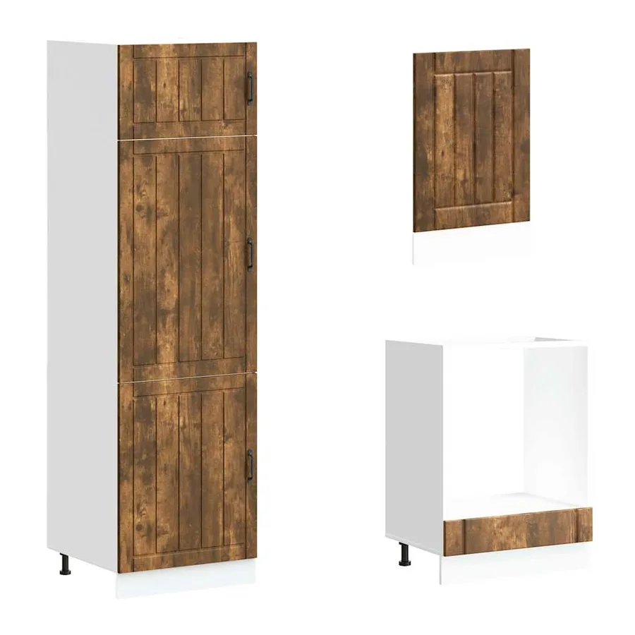Ensemble d'armoires de cuisine 7 pcs Lucca bois d'ingénierie - 5