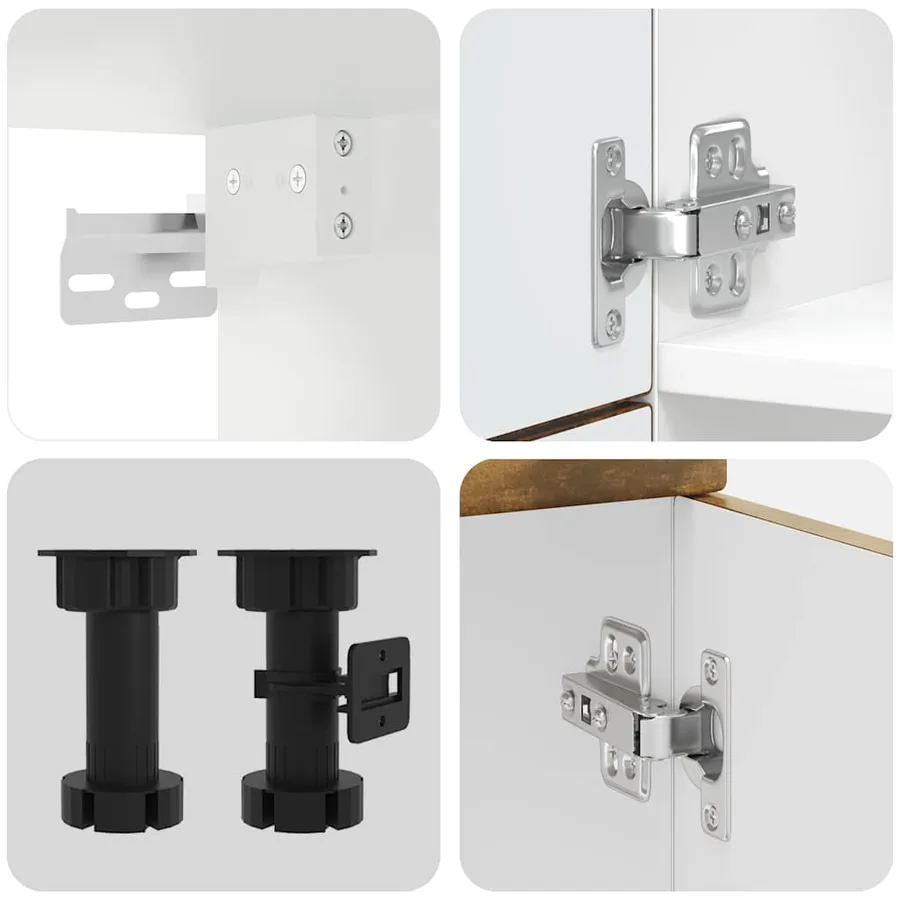 Ensemble d'armoires de cuisine 7 pcs Lucca bois d'ingénierie - 7