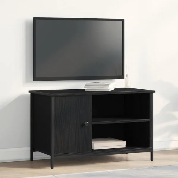 Meuble TV Chêne noir 80 x 40 x 50 cm Bois d'ingénierie