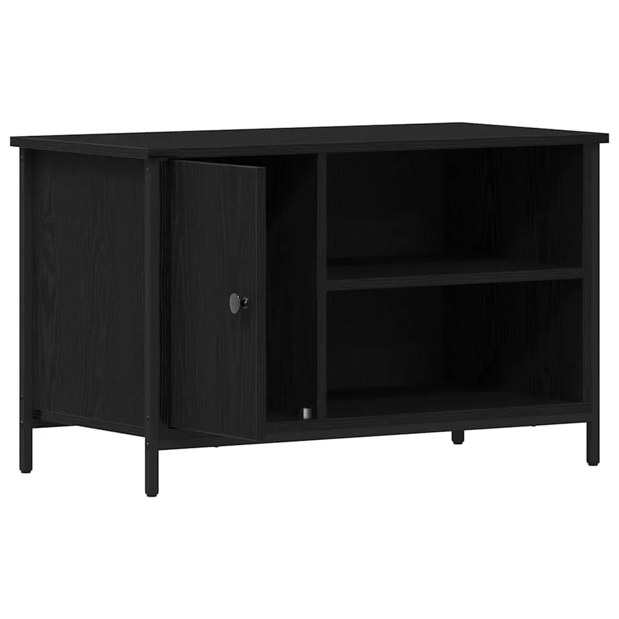 Meuble TV Chêne noir 80 x 40 x 50 cm Bois d'ingénierie - 5