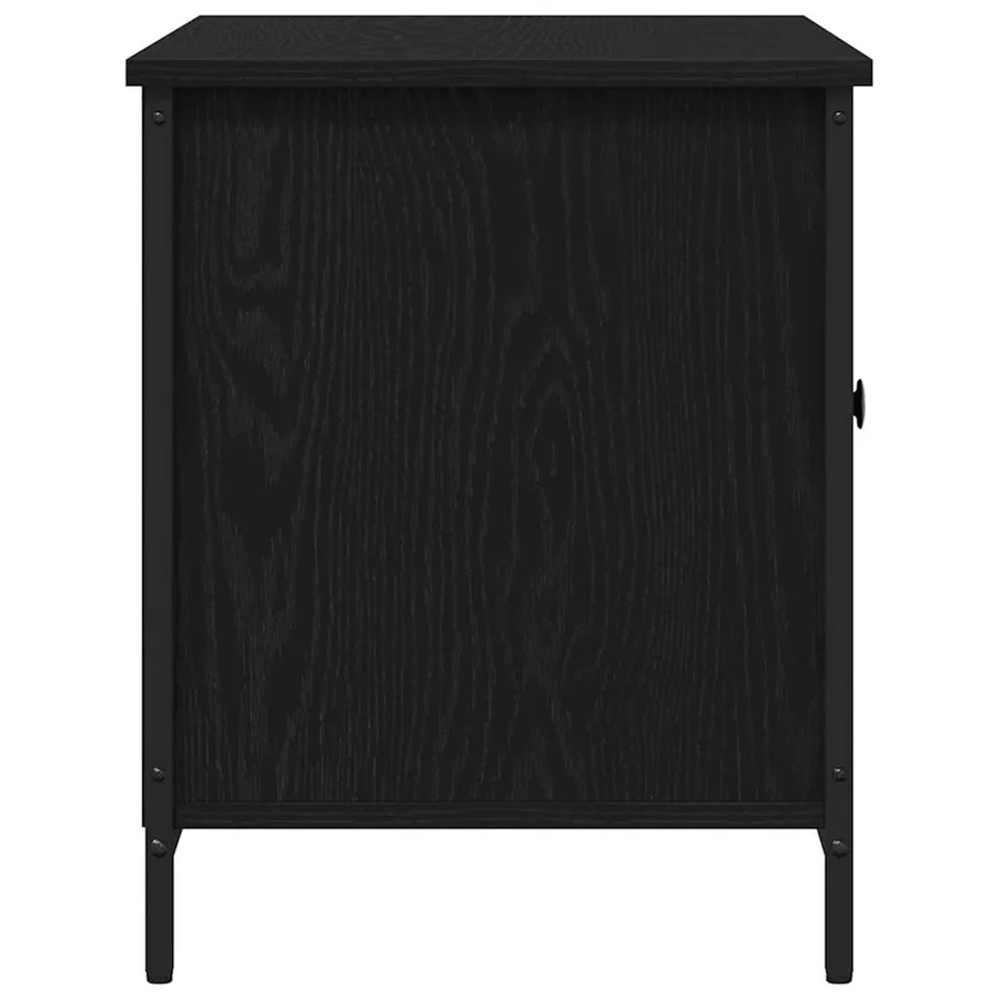 Meuble TV Chêne noir 80 x 40 x 50 cm Bois d'ingénierie - 7
