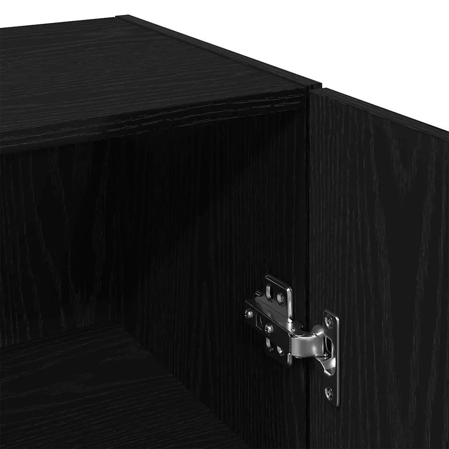 Armoire murale en chêne noir 34,5 x 34 x 90 cm Bois d'ingénierie - 10