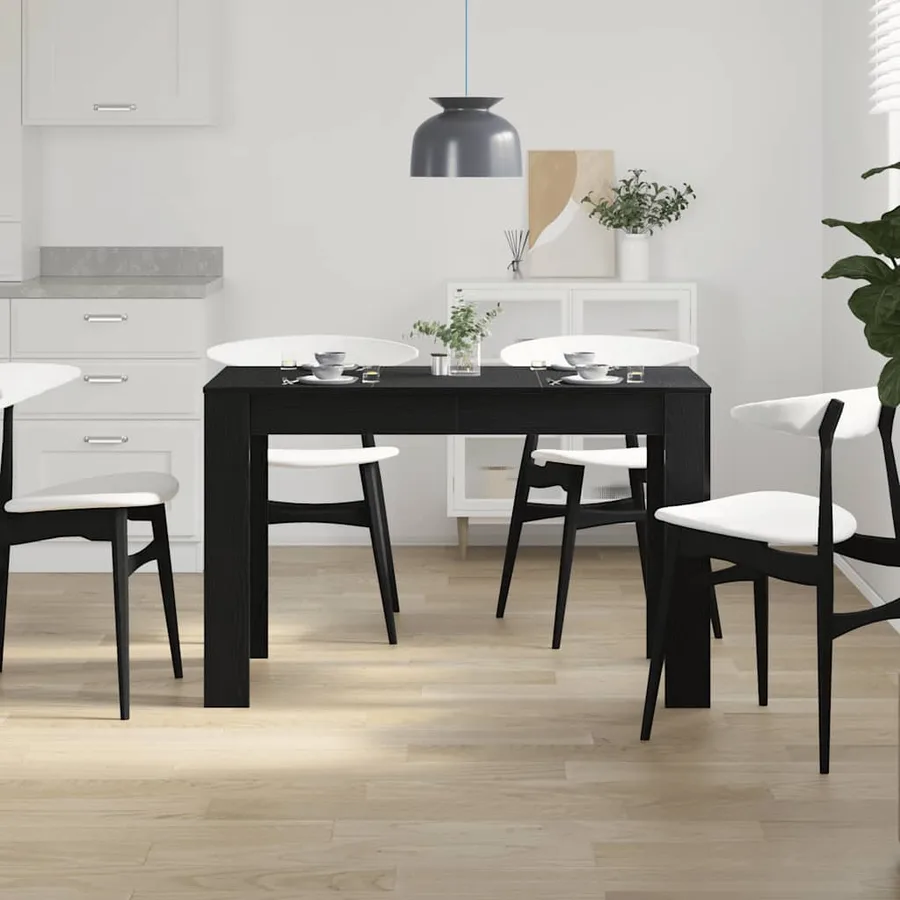 Table à dîner chêne noir 120x60x76 cm bois d'ingénierie - 3