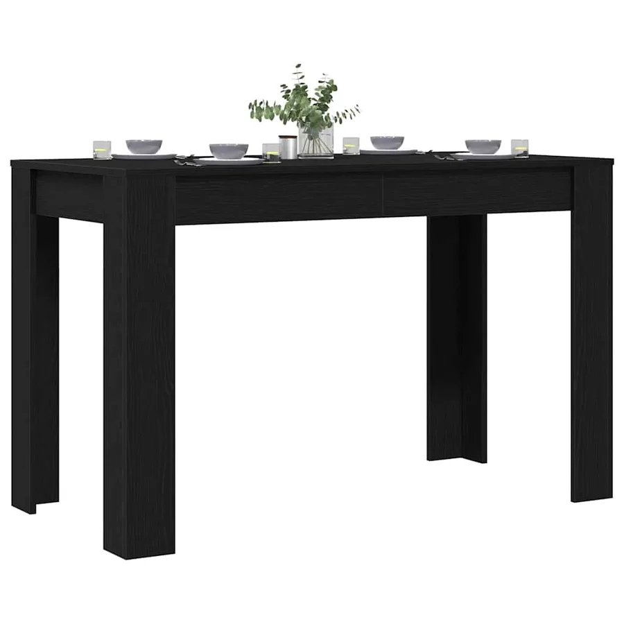 Table à dîner chêne noir 120x60x76 cm bois d'ingénierie - 4