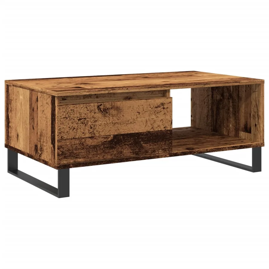 Table basse vieux bois 90x50x36,5 cm bois d'ingénierie - 2