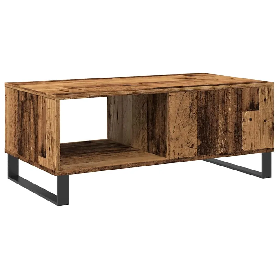 Table basse vieux bois 90x50x36,5 cm bois d'ingénierie - 7