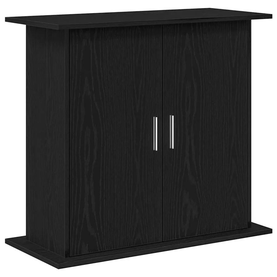 Support d'aquarium Chêne noir 81x36x73 cm Bois d'ingénierie - 2