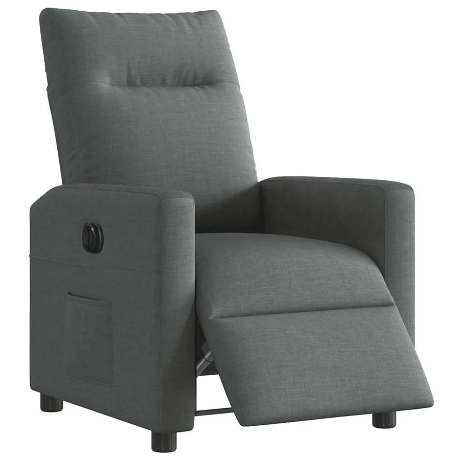 Fauteuil inclinable électrique Gris foncé Tissu - 3