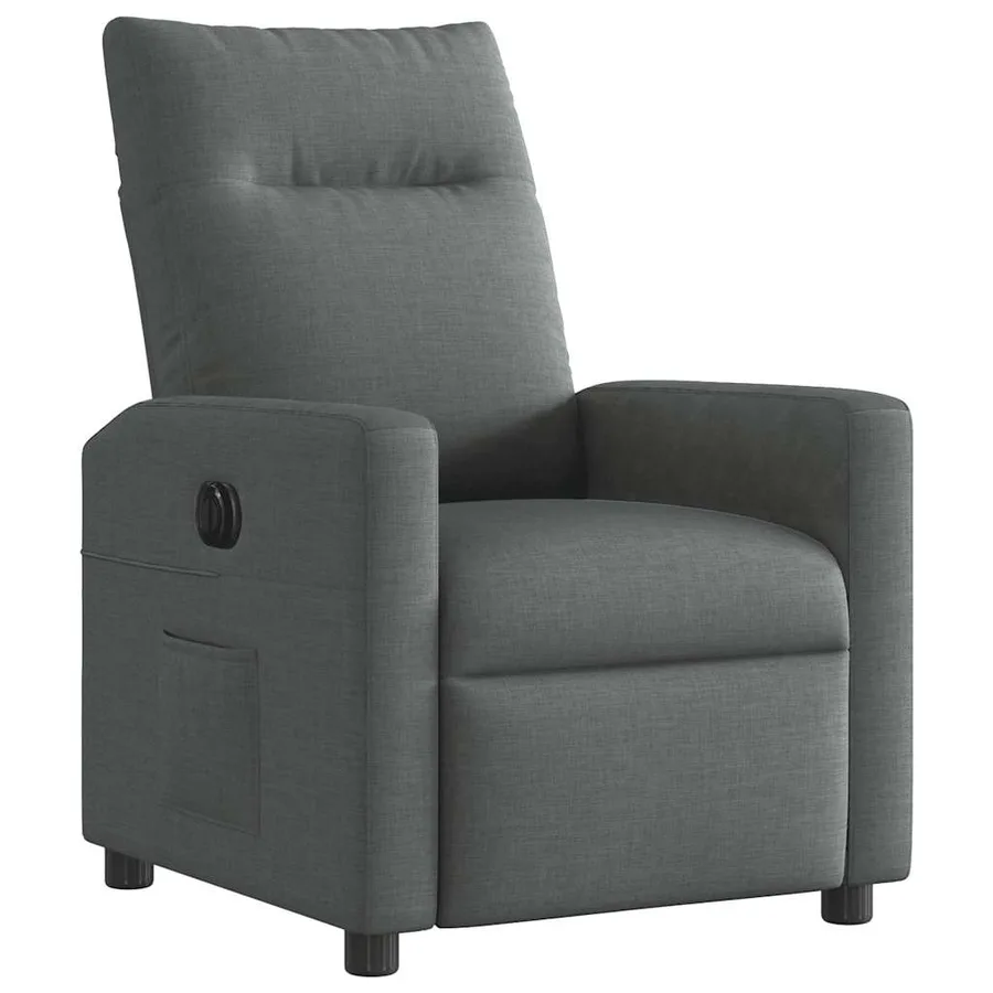 Fauteuil inclinable électrique Gris foncé Tissu - 4