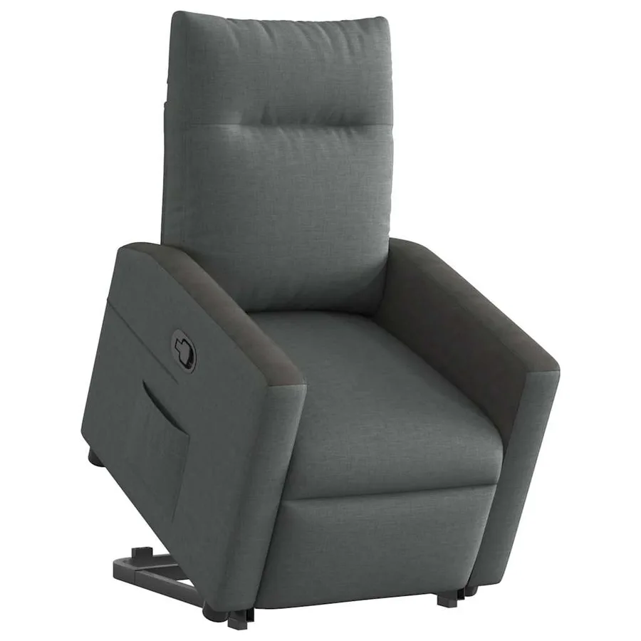 Fauteuil inclinable Gris foncé Tissu - 2