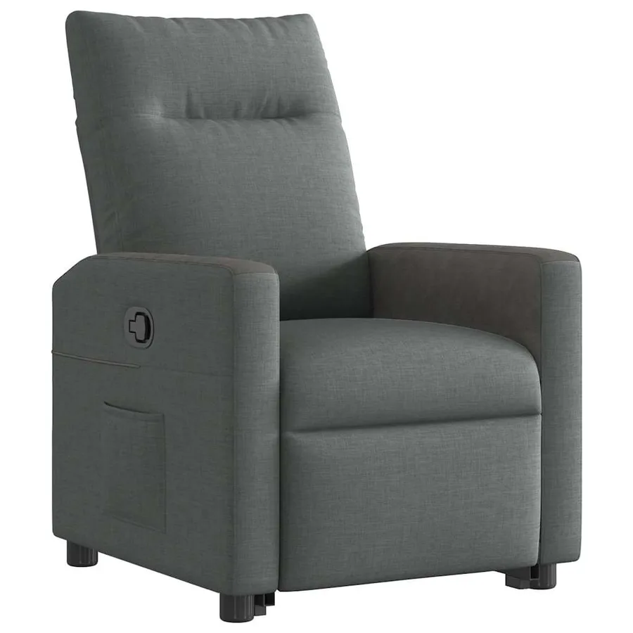 Fauteuil inclinable Gris foncé Tissu - 4