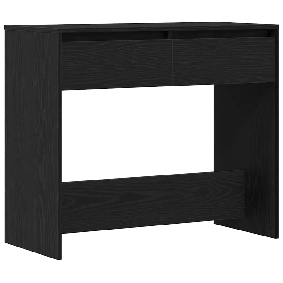 Table console chêne noir 89x41x76,5 cm bois d'ingénierie - 2