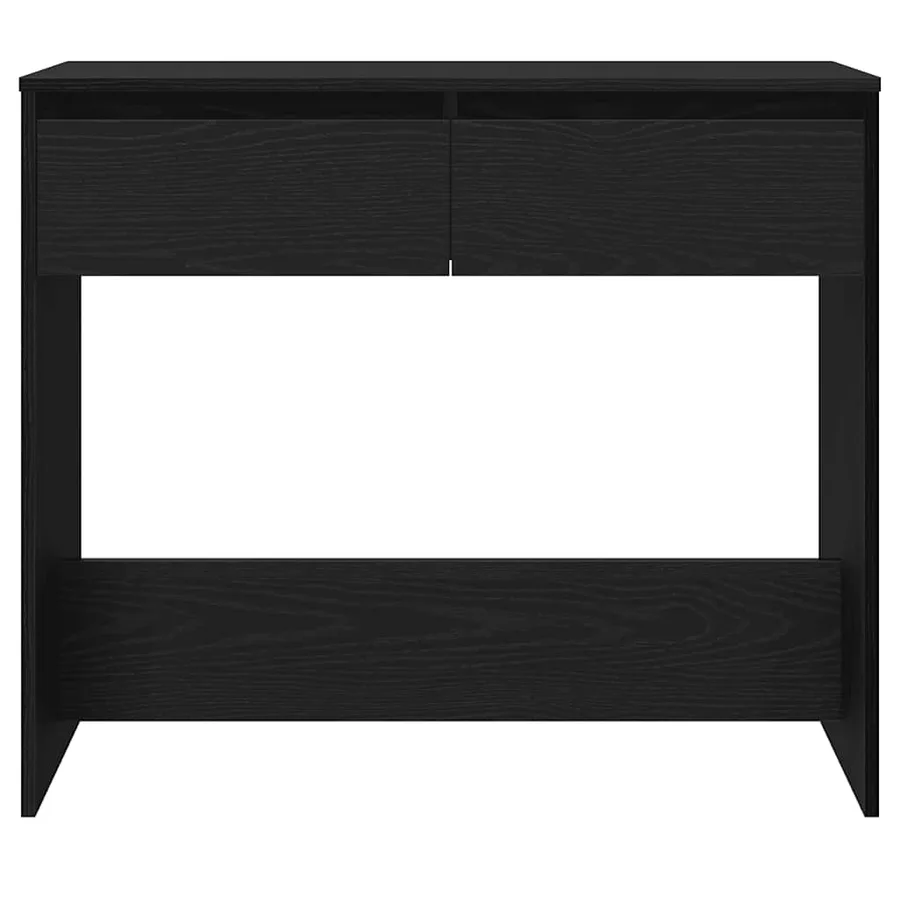 Table console chêne noir 89x41x76,5 cm bois d'ingénierie - 6
