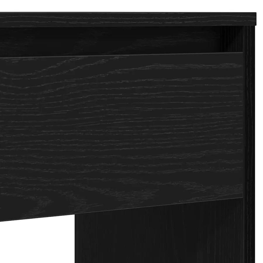 Table console chêne noir 89x41x76,5 cm bois d'ingénierie - 9