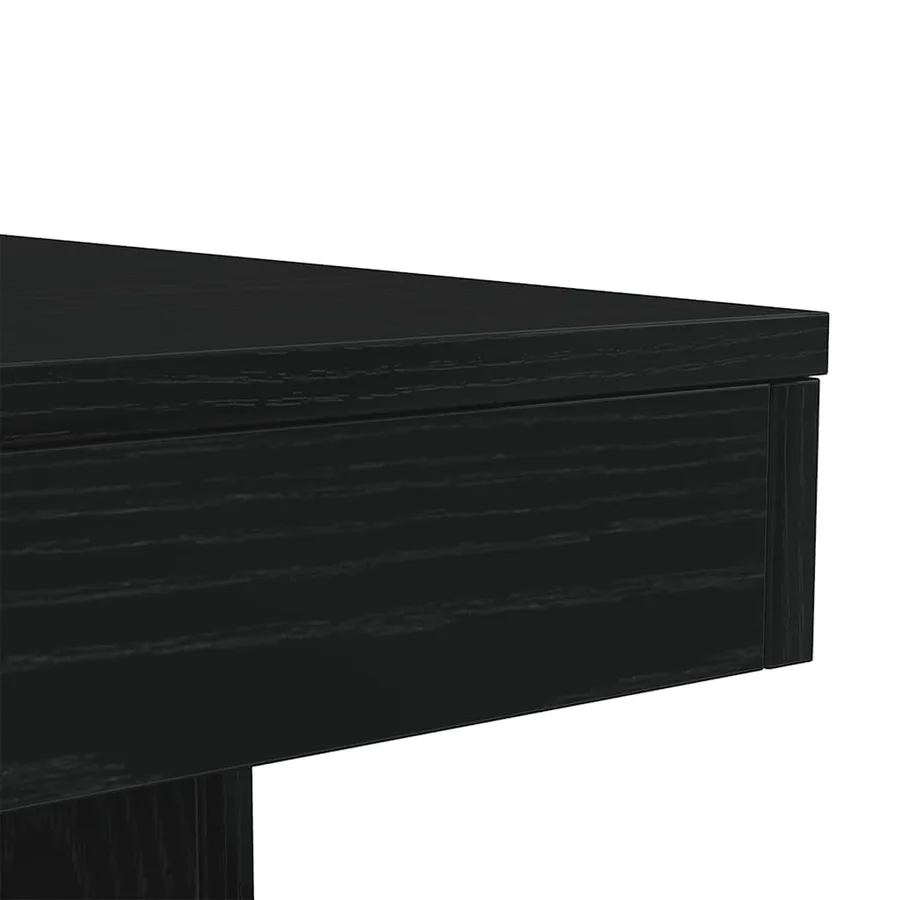 Table basse avec lumières LED chêne noir 90x50x40 cm - 10