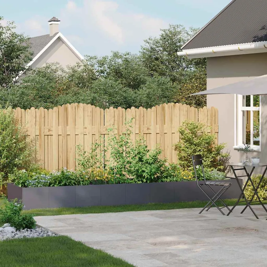 Jardinière anthracite 360x80x40 cm acier - 3