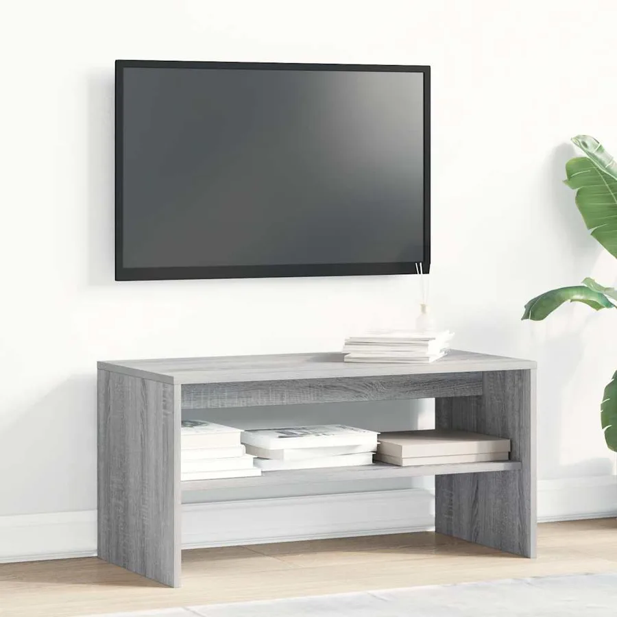 Meuble TV sonoma gris 80x40x40 cm bois d'ingénierie - 3