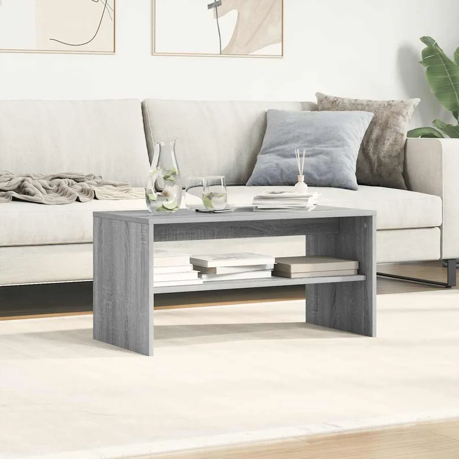 Meuble TV sonoma gris 80x40x40 cm bois d'ingénierie - 4
