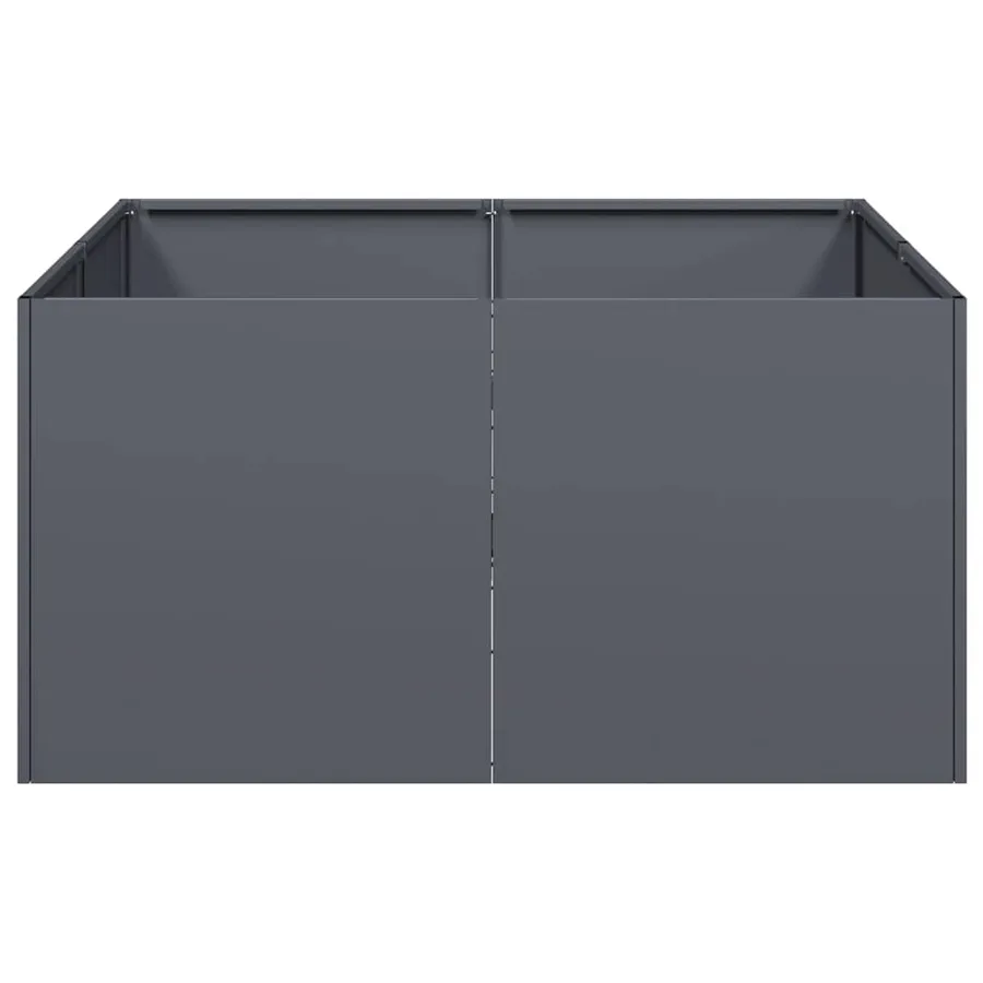 Jardinière anthracite 80x80x40 cm acier laminé à froid - 4