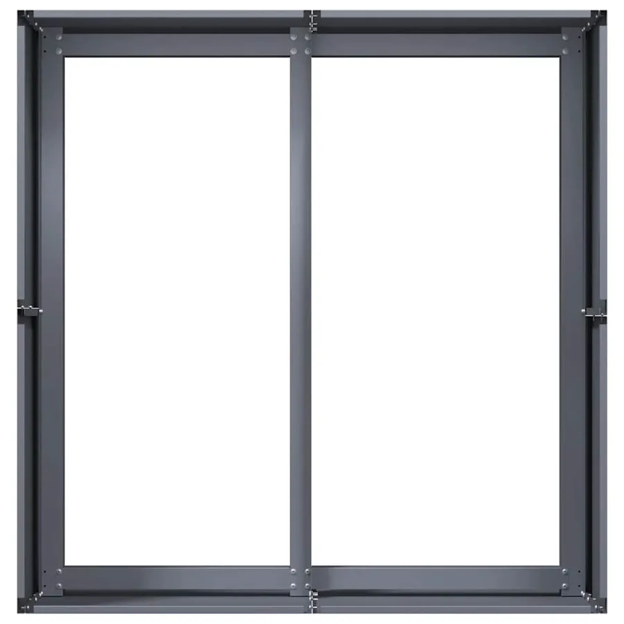 Jardinière anthracite 80x80x40 cm acier laminé à froid - 5