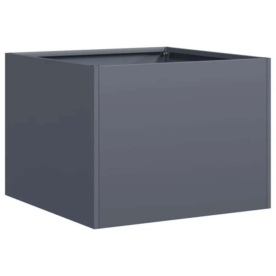 Jardinière anthracite 40x40x30 cm acier - 2