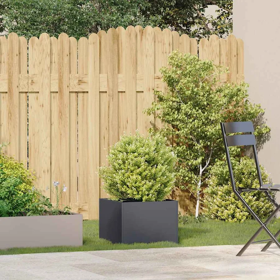 Jardinière anthracite 40x40x30 cm acier - 3