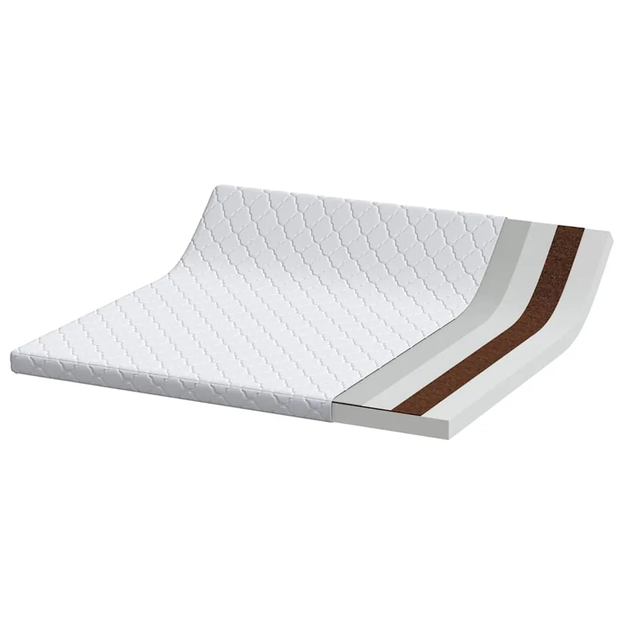 Matelas Blanc 200 x 200 cm Tissu jacquard - 4
