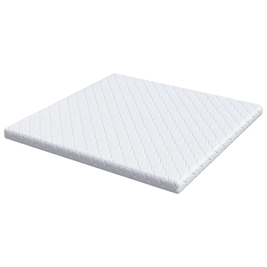 Matelas Blanc 200 x 200 cm Tissu jacquard - 5