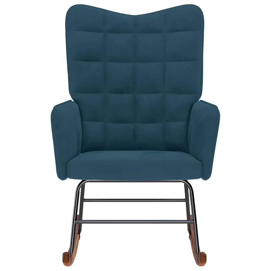 Chaise à bascule Bleu Velours - 3