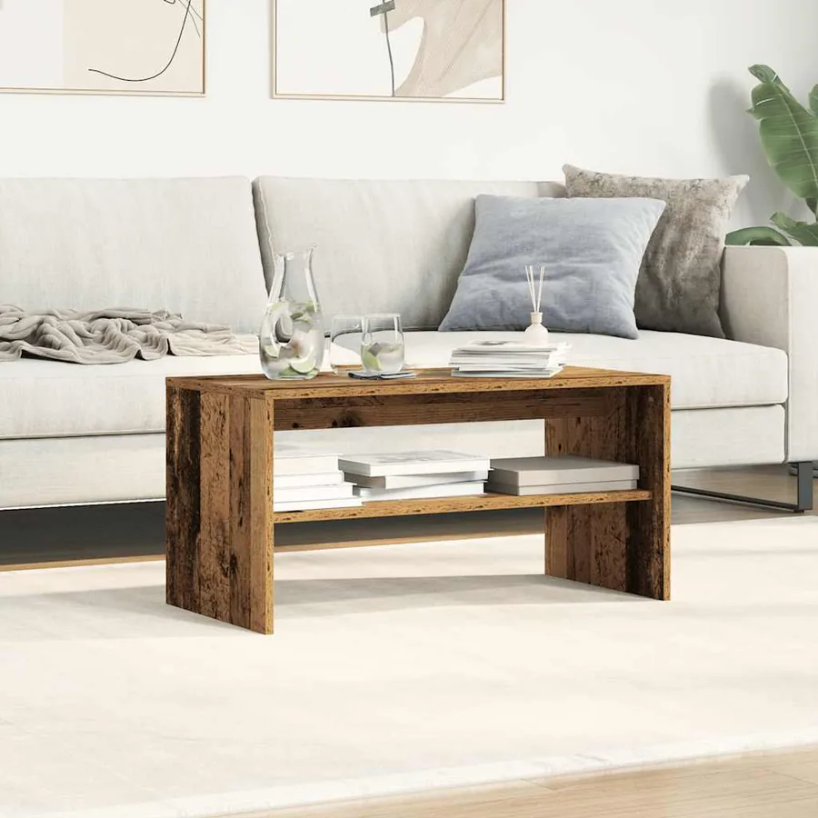 Meuble TV vieux bois 80x40x40 cm bois d'ingénierie - 3