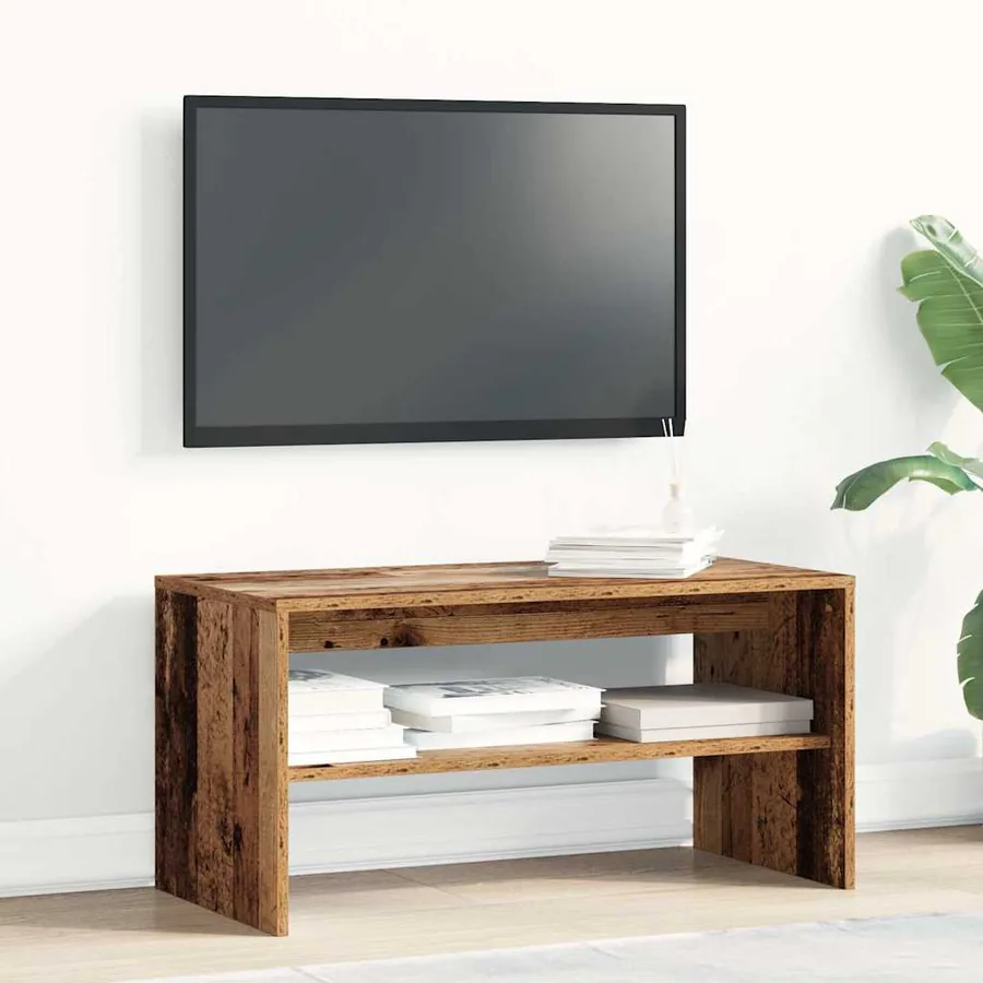 Meuble TV vieux bois 80x40x40 cm bois d'ingénierie - 4