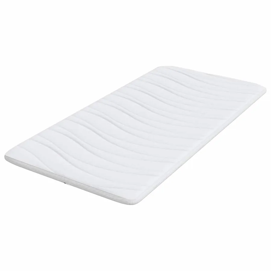 Surmatelas Blanc 90 x 200 cm Tissu en Tricot - 4