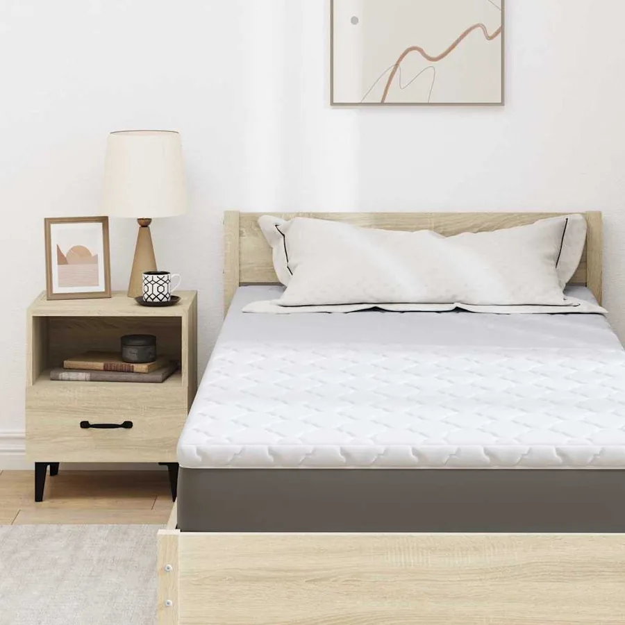 Surmatelas en Coco Blanc 100 x 200 cm Tissu jacquard - 7