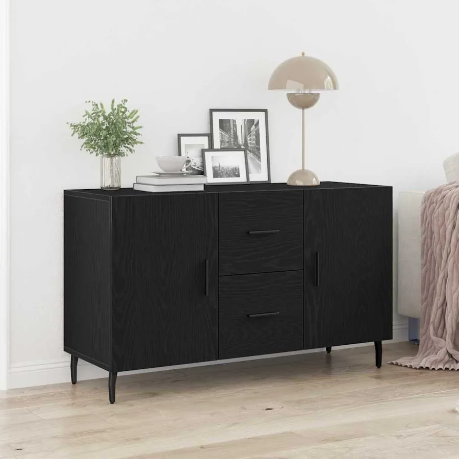 Buffet Chêne noir 100 x 36 x 60 cm Bois d'ingénierie