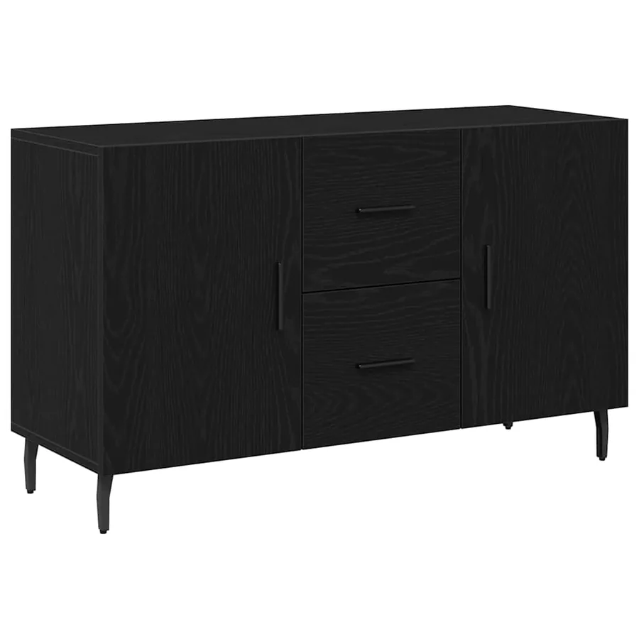Buffet Chêne noir 100 x 36 x 60 cm Bois d'ingénierie - 2