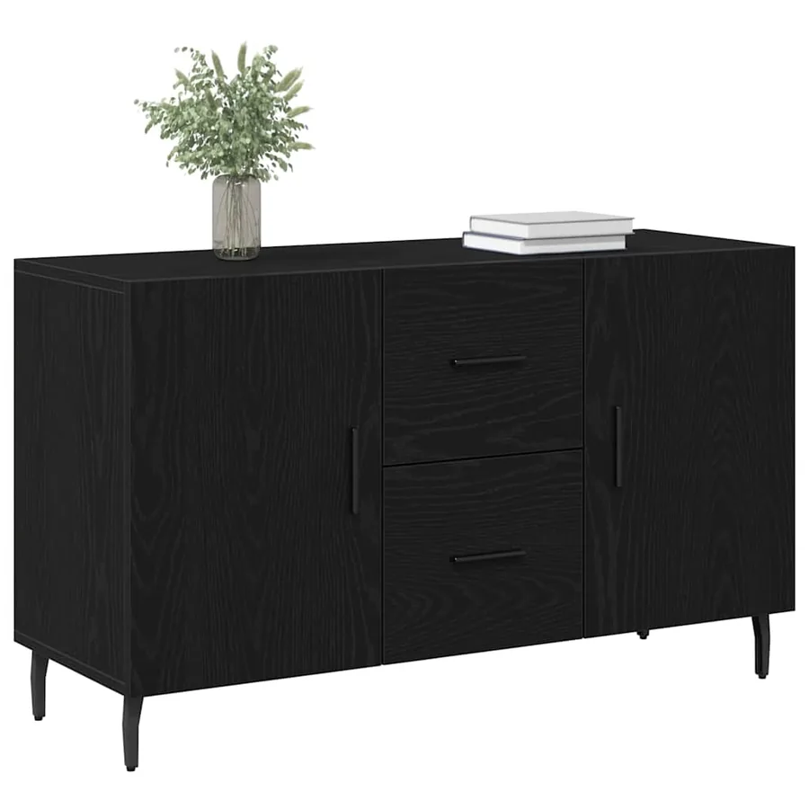 Buffet Chêne noir 100 x 36 x 60 cm Bois d'ingénierie - 3