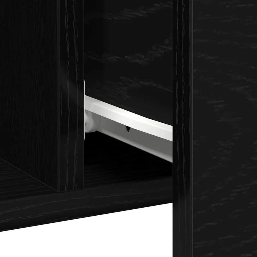 Buffet Chêne noir 100 x 36 x 60 cm Bois d'ingénierie - 8
