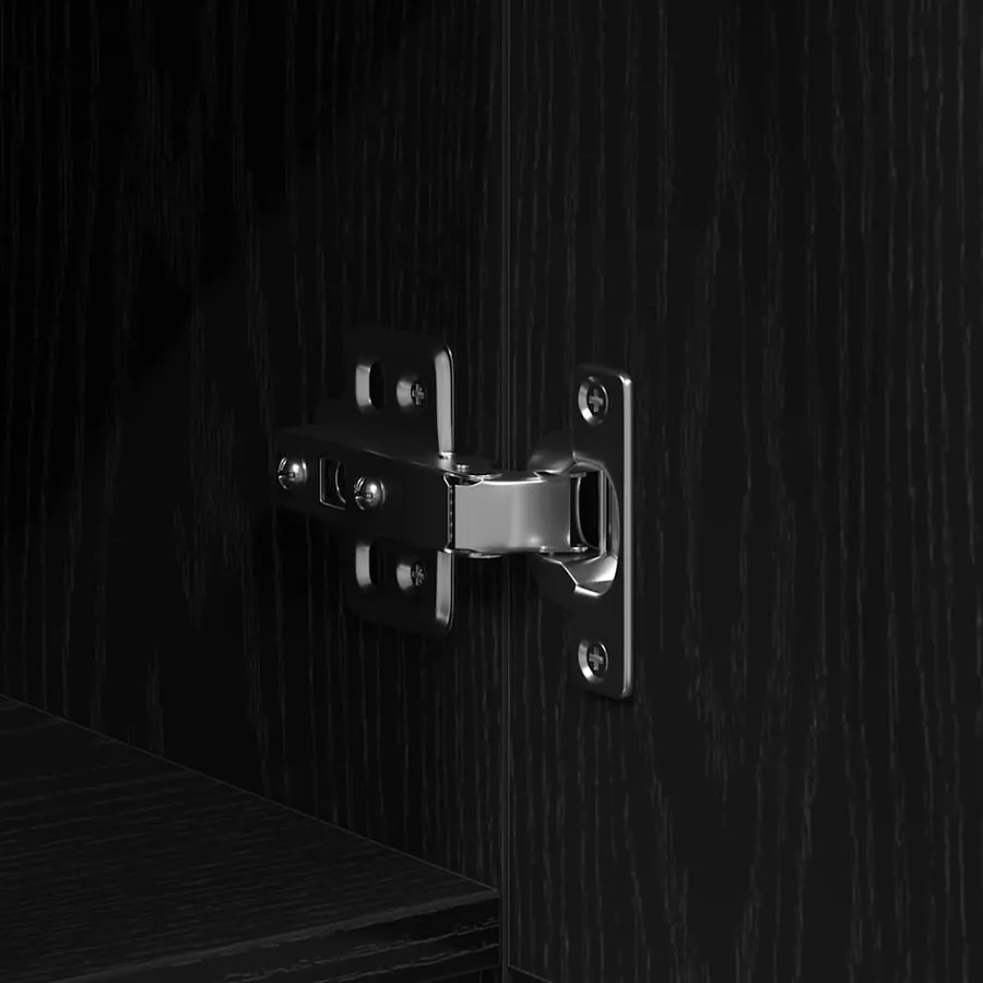 Buffet Chêne noir 100 x 36 x 60 cm Bois d'ingénierie - 9