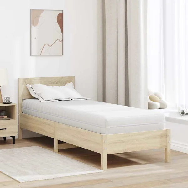 Matelas Blanc 80 x 200 cm Ressort ensaché